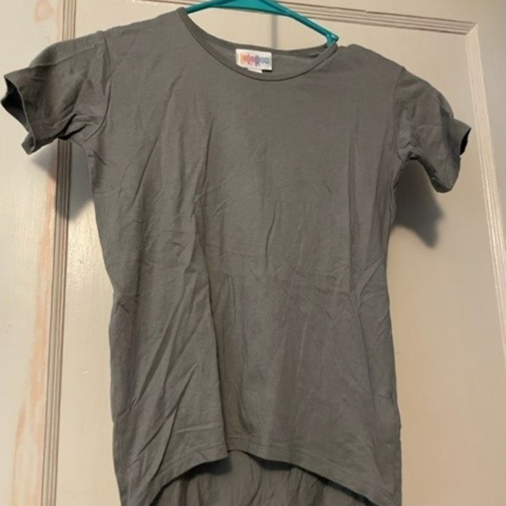 LuLaRoe Solid Gray Cotton Gracie Size 6